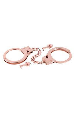 Металлические наручники Fetish Tentation Premium Chick wrist cuffs in rose-gold metal, розовое золото SX1091 фото
