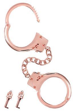 Металлические наручники Fetish Tentation Premium Chick wrist cuffs in rose-gold metal, розовое золото SX1091 фото