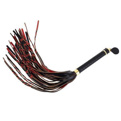 Флогер LOCKINK SEVANDA Red & Black Braided Tail Flogger, червоно-чорний, хвости з вузликами SX0876 фото