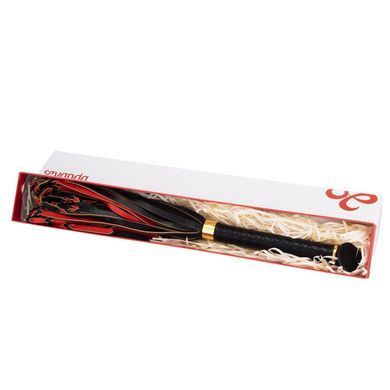 Флогер LOCKINK SEVANDA Red & Black Braided Tail Flogger, червоно-чорний, хвости з вузликами SX0876 фото