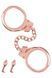 Металлические наручники Fetish Tentation Premium Chick wrist cuffs in rose-gold metal, розовое золото SX1091 фото 1