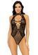 Leg Avenue Net and lace halter bodysuit OS Black SO7898 фото 2