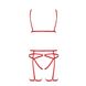 Комплект білизни Passion Exclusive MAGALI SET OpenBra L/XL, red, стрепи, ліф, трусики і пояс PS23801 фото 5