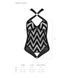 Сетчатый боди с халтером и ритмичным рисунком Passion Hima Body S/M, black SO5347 фото 5