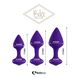 Набір силіконових анальних пробок FeelzToys - Bibi Butt Plug Set 3 pcs Purple SO5064 фото 2