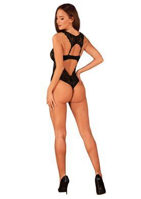 Кружевное боди Obsessive Donna Dream crotchless teddy XS/S Black, открытый доступ SO8633 фото