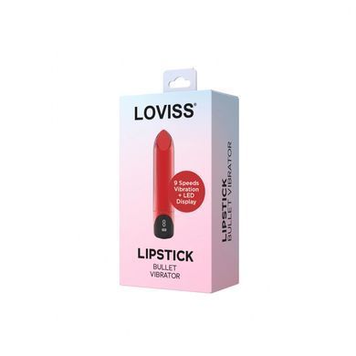 Вибропуля-помада Loviss Lipstick Bullet Vibrator, 9 режимов, перезаряжаемая SX3995 фото