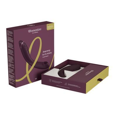 Вакуумний стимулятор для точки G та клітора з вібрацією Womanizer OG Aubergine, 12 рівнів, 3 режими SX0531 фото