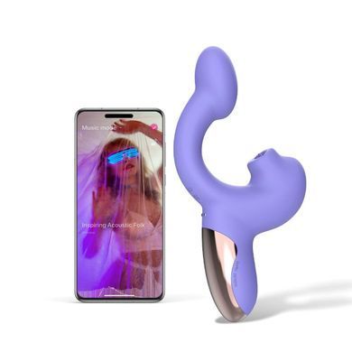 Смарт-вибратор Magic Motion Ponder Purple, двойная стимуляция, виброяйцо+язычок для клитора SX3228 фото