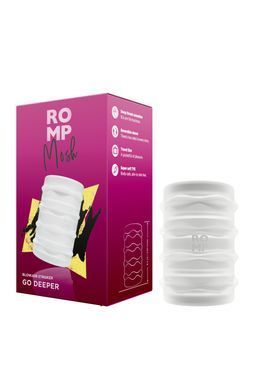 М&rsquo;який мастурбатор Romp Mosh Transparent, двосторонній, наскрізний, для пар та мінету SO8732 фото