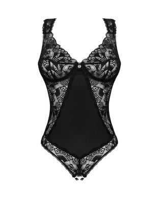 Кружевное боди Obsessive Donna Dream crotchless teddy M/L Black, открытый доступ SO8634 фото