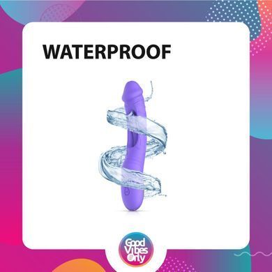 Вибратор точки G с вагинальным отростком Good Vibes Only &ndash; Flax Vibrating Dildo with G-Spot Stimulator SX3064 фото