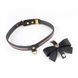 Ошейник с поводком LOCKINK SEVANDA Love Heart Butterfly Leather Collar Set, черно-розовый, с бантом SX0863 фото 2