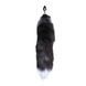 Металлическая анальная пробка Лисий хвост Alive Black And White Fox Tail S, диаметр 2,9 см
