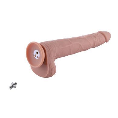 Фалоімітатор 11.8&Prime; з вібрацією для секс-машин Hismith Silicone Dildo with Vibe, KlicLok, пульт ДК SX4009 фото