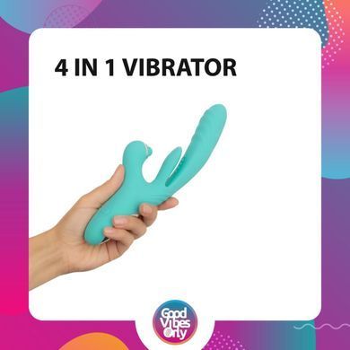 Вибратор-кролик с вагинальным отростком Good Vibes Only &ndash; Lisa Thrusting Rabbit Vibrator with G-Spot Stimulator SX3066 фото