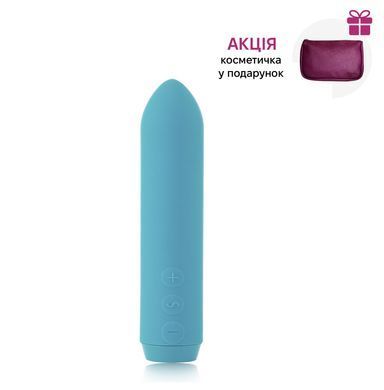Мінівібратор Je Joue - Classic Bullet Vibrator Teal з глибокою вібрацією і фіксацією на палець + подарунок косметичка SO3030 фото