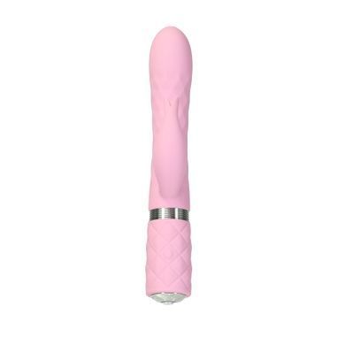Роскошный кролик с ротацией и вибрацией Pillow Talk Lively, Pink, кристалл Сваровски SO6856 фото