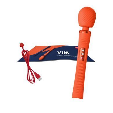 Вібромасажер Fun Factory VIM Vibrating Wand sunrise orange, суперпотужний та легкий, до 6 годин роботи SX0919 фото