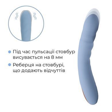 Смарт-вибратор с пульсацией Svakom Ava Neo Cornflower Blue, 15 режимов работы, водонепроницаемый SO8977 фото