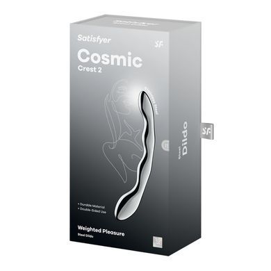 Металлический дилдо Satisfyer Cosmic Crest 2, двусторонний, можно нагревать и охлаждать SX3252 фото