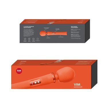 Вібромасажер Fun Factory VIM Vibrating Wand sunrise orange, суперпотужний та легкий, до 6 годин роботи SX0919 фото