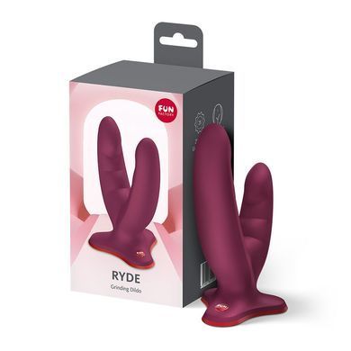Двойной фаллоимитатор Fun Factory RYDE Wine Red, гибкие стволы, присоска SX3657 фото