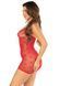 Сорочка с сердечками Leg Avenue Mini Heart Trimmed Net Chemise One Size, Red SX1740 фото 4