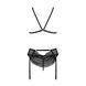 Комплект з відкритим доступом Passion DELIENA SET S/M black, ліф, стрінги, пояс для панчіх SO8422 фото 5