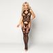 Сітчастий бодістокінг з імітацією панчох "Анна" Black One Size SO3670 фото 1