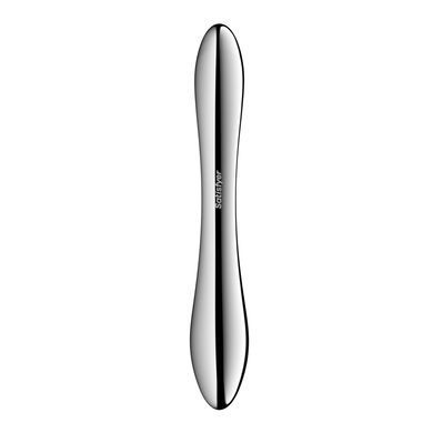 Металевий дилдо Satisfyer Pure Gravity 1, двосторонній, можна нагрівати й охолоджувати, 939 г SX3253 фото