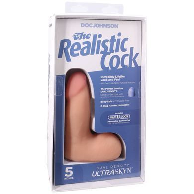 Фаллоимитатор Doc Johnson The Realistic Cock ULTRASKYN - 5 Inch with Balls Vanilla SX4482 фото