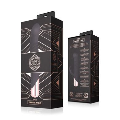 Вібратор-кролик Rosy Gold - Rabbit Vibrator with thrusting function - Black SX3069 фото