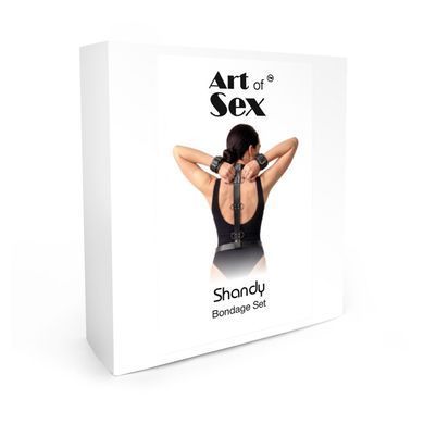 Бондажний набір Art of Sex &ndash; Shandy XS-M, екошкіра, чорний SX4556 фото