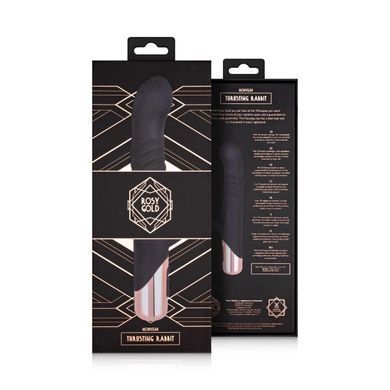 Вібратор-кролик Rosy Gold - Rabbit Vibrator with thrusting function - Black SX3069 фото