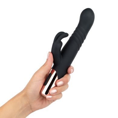 Вібратор-кролик Rosy Gold - Rabbit Vibrator with thrusting function - Black SX3069 фото