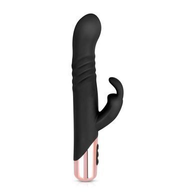 Вібратор-кролик Rosy Gold - Rabbit Vibrator with thrusting function - Black SX3069 фото