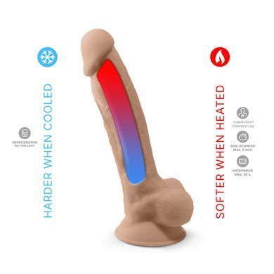 Фаллоимитатор SilexD Vetus Flesh (MODEL 1 size 8in), двухслойный, силикон+Silexpan, диаметр 4,2см SO3115 фото