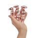 Набір анальних іграшок Rosy Gold - Metal Butt Plug Set 3 Pieces SX3070 фото 7