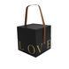 Подарункова коробка з ручкою LOVE чорна, L &ndash; 18,5х18,5х19 см SO5471 фото