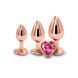 Набор анальных пробок NS Novelties Rear Assets - Trainer Kit - Rose Gold - Pink Heart SX4356 фото 1