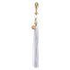 Анальная пробка с флоггером LOCKINK SEVANDA White Pony-Tail Anal Pear-shape Plug