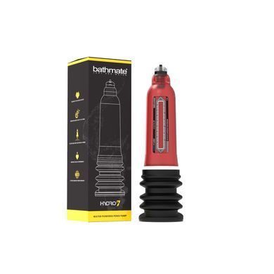 Гідропомпа Bathmate Hydro 7 Red, для члена довжиною від 12,5 до 18 см, діаметр до 5 см BM-30-BR фото