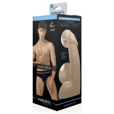 Фаллоимитатор Fleshjack Boys: Reno Gold Dildo, по слепку пениса порноактера SO9582 фото