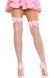 Панчохи-сітка зі швом ззаду Leg Avenue Bow back seam thigh highs One size Pink, атласний бант SX2773 фото