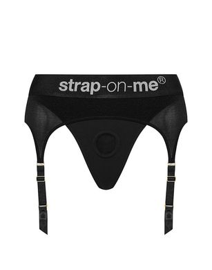 Труси для страпону з підв'язками для панчох Strap-On-Me REBEL HARNESS - XL SO4509 фото