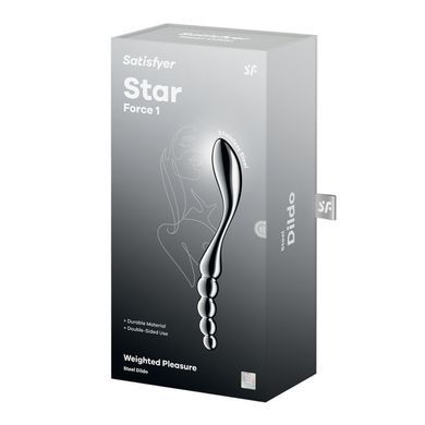 Металлический дилдо Satisfyer Star Force 1, двусторонний, можно нагревать и охлаждать SX3256 фото