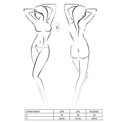 Комплект белья Passion GIANA BIKINI XXL/XXXL, white, полупрозрачные лиф и трусики с бантиками EL15106 фото