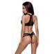 Комплект белья Passion Exclusive ARIN SET L/XL, black, сетчатый лиф и стринги PS25401 фото 2