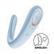 Вибратор для пар Satisfyer Double Classic Light Blue с одним моторчиком SX3654 фото